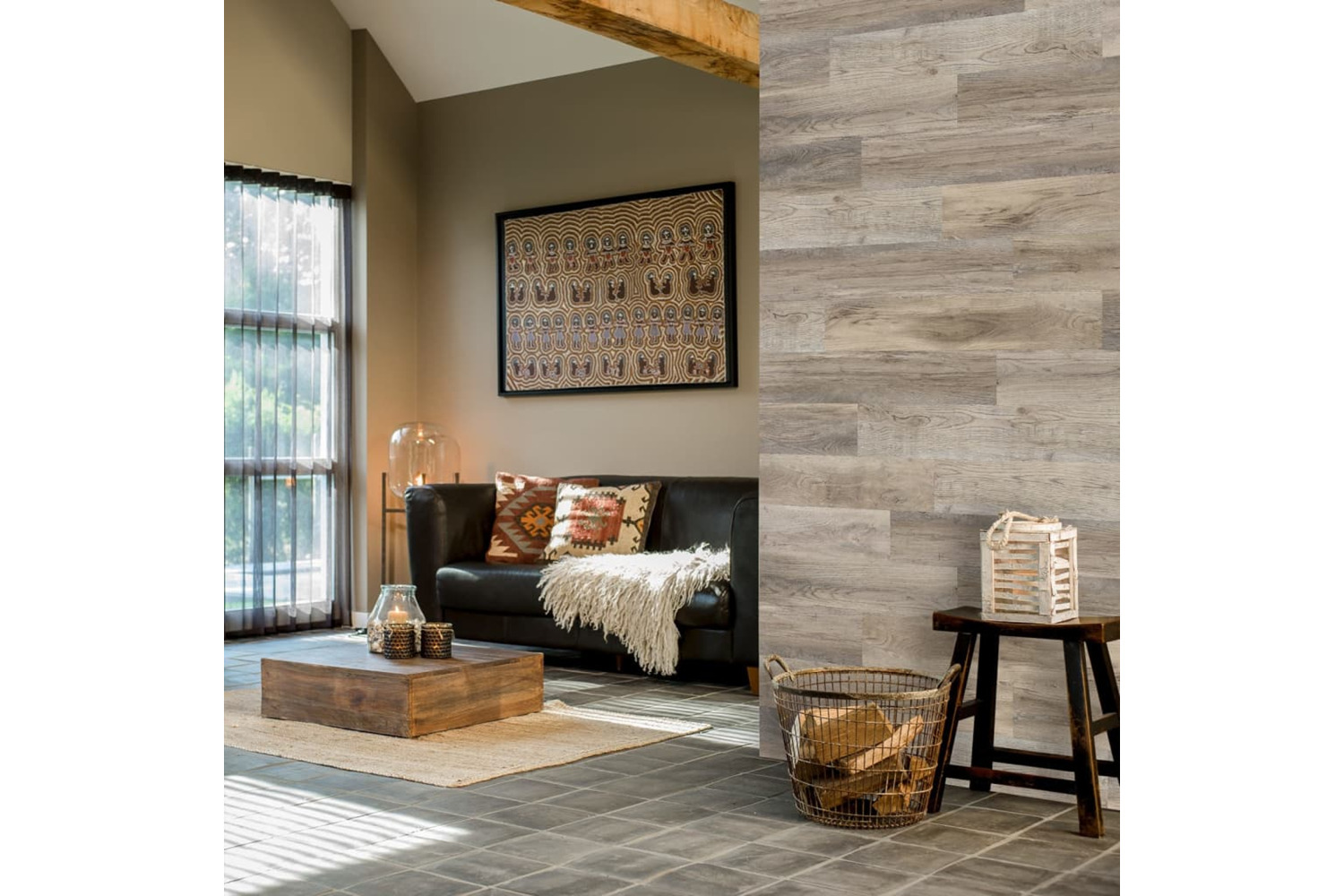 Wallart 3082858 30 Pcs Wood Look Planks Gl-wa31 Barnwood Oak White Wash
