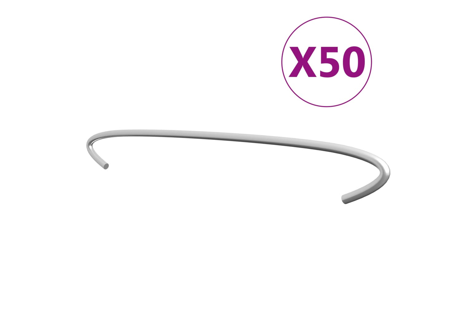 vidaXL 145625 Gabion Hooks 50 Pcs Galvanised Steel 50cm