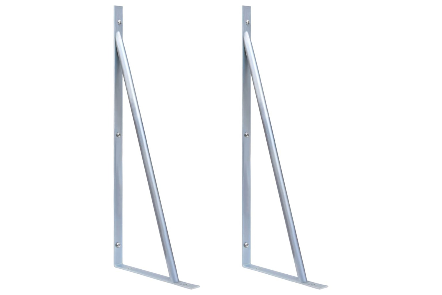 vidaXL 148988 Support Brackets For Fence Post 2 Pcs Galvanised Steel