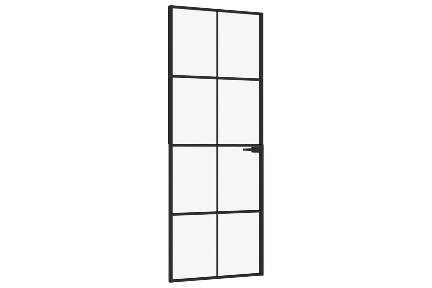 vidaXL 153662 Interior Door Black 76x201.5cm Tempered Glass&aluminium