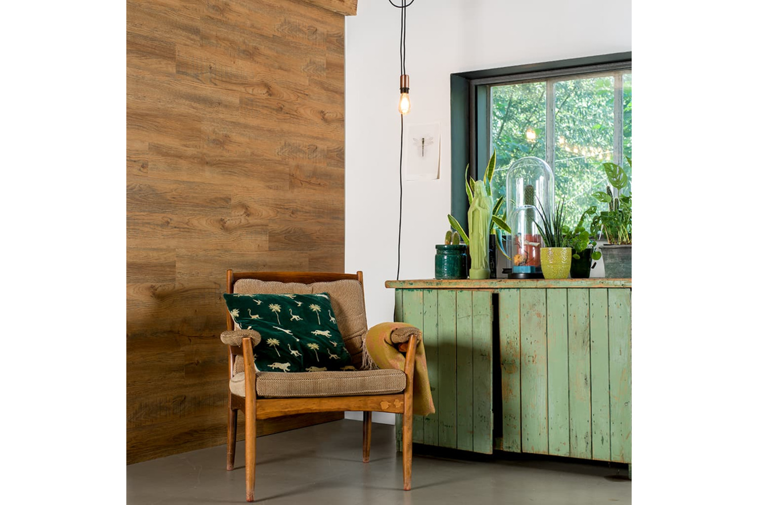 Wallart 3082856 30 Pcs Wood Look Planks Gl-wa29 Reclaimed Oak Rusty Brown