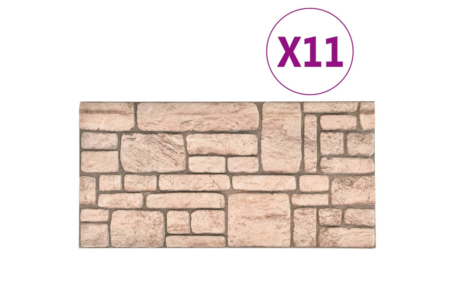 vidaXL 147206 3d Wall Panels With Beige Brick Design 11 Pcs Eps