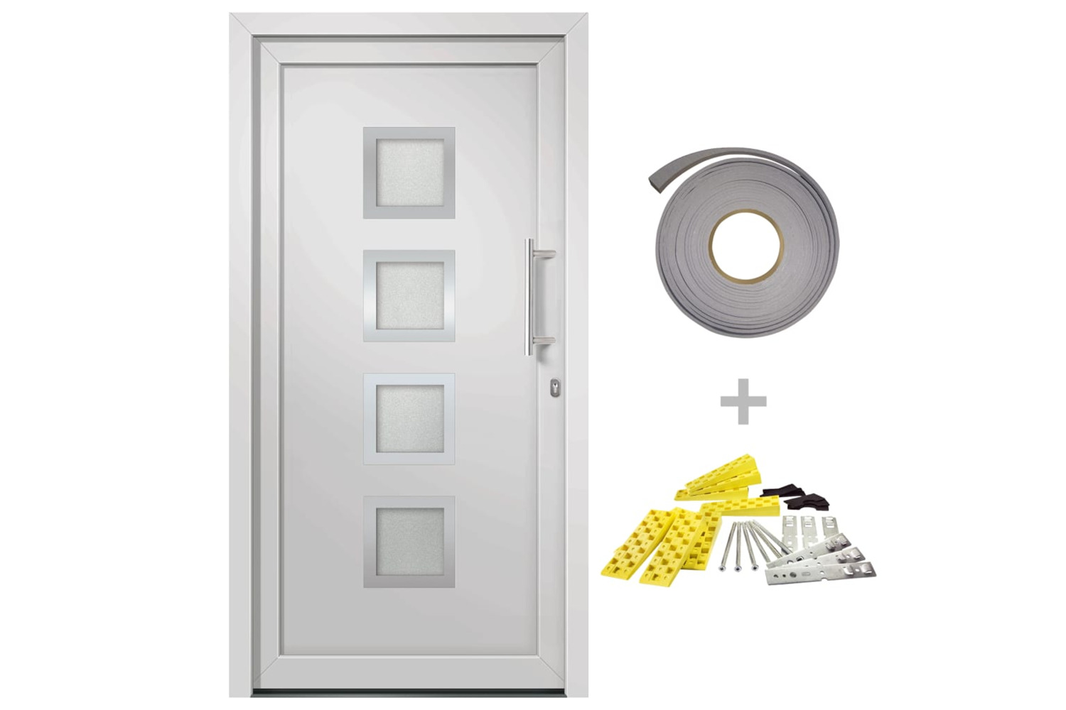 vidaXL 279185 Front Door White 108x200cm