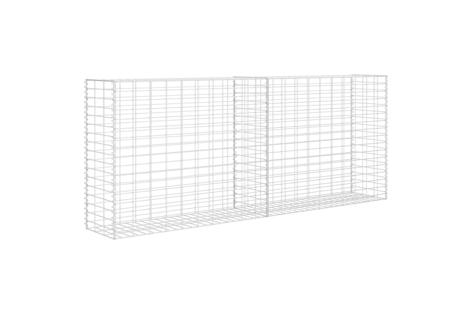 Vidaxl 142359 Gabion Basket Galvanised Steel 85x30x200 Cm