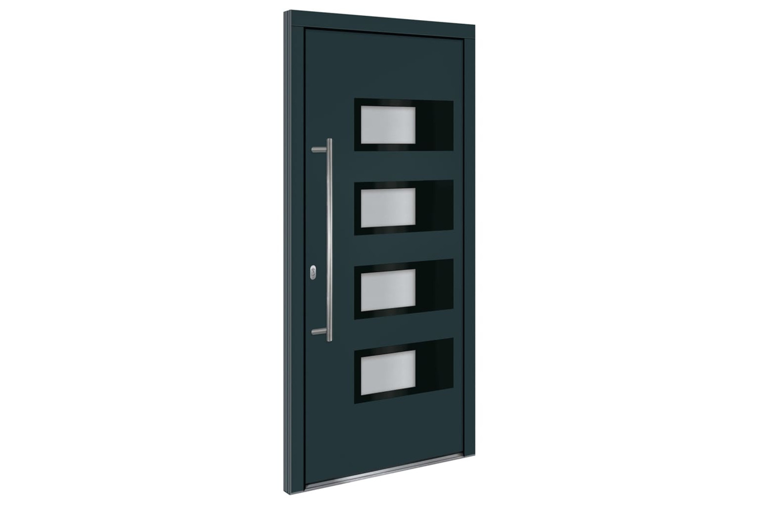 vidaXL 3157072 Front Door Anthracite 100x210cm Aluminium And Pvc