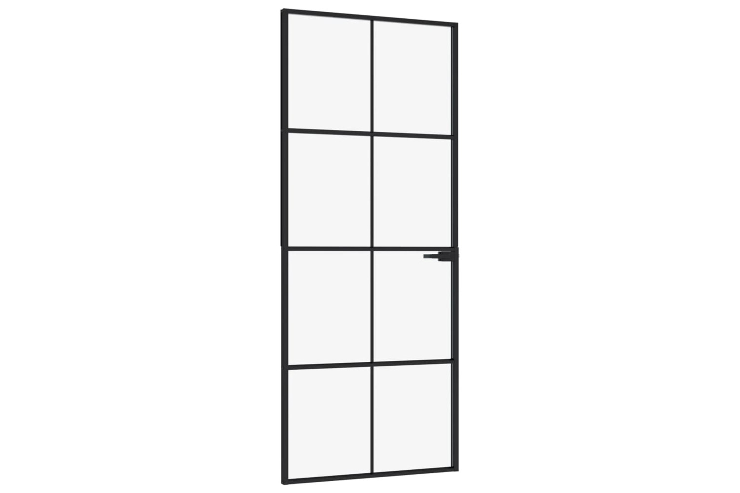 vidaXL 153663 Interior Door Black 83x201.5cm Tempered Glass&aluminium