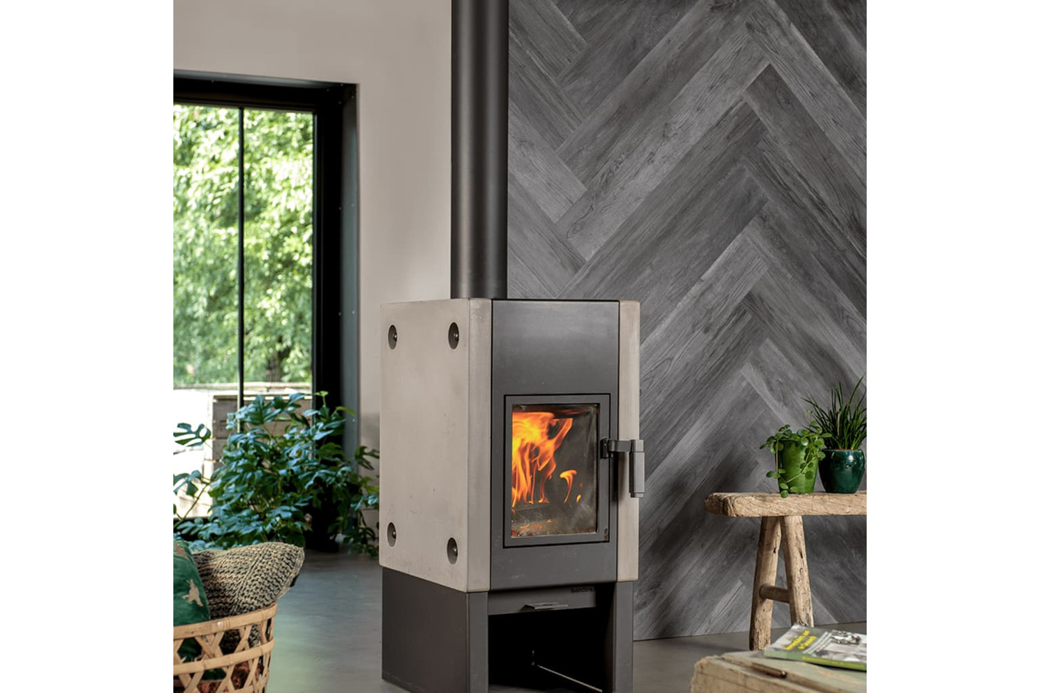 Wallart 432699 Wood Look Planks Barnwood Oak Ash Grey