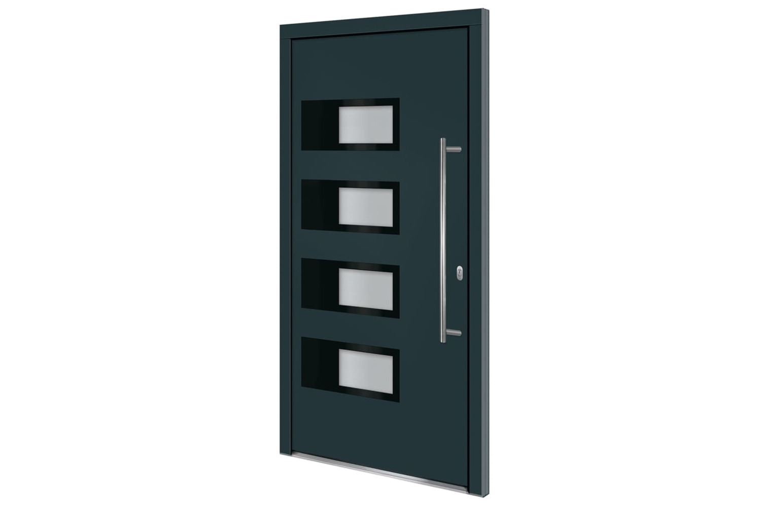 vidaXL 3157070 Front Door Anthracite 110x210cm Aluminium And Pvc