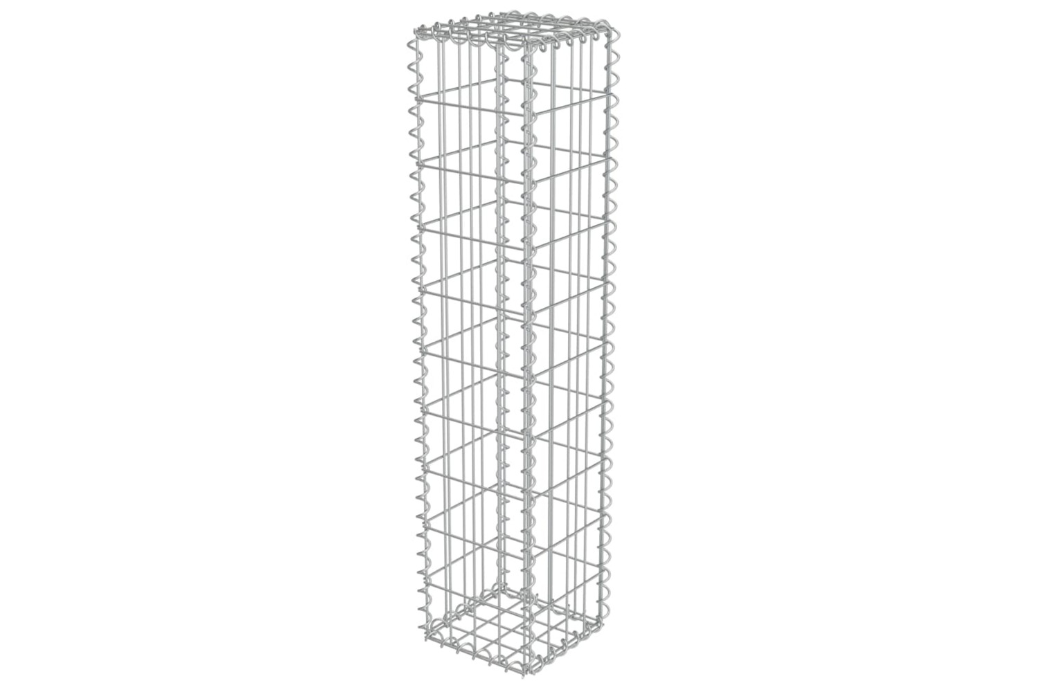 vidaXL 143575 Gabion Wall With Covers Galvanised Steel 20x20x100cm