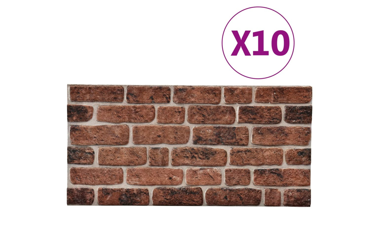 vidaXL 332923 3d Wall Panels With Dark Brown Brick Design 10 Pcs Eps
