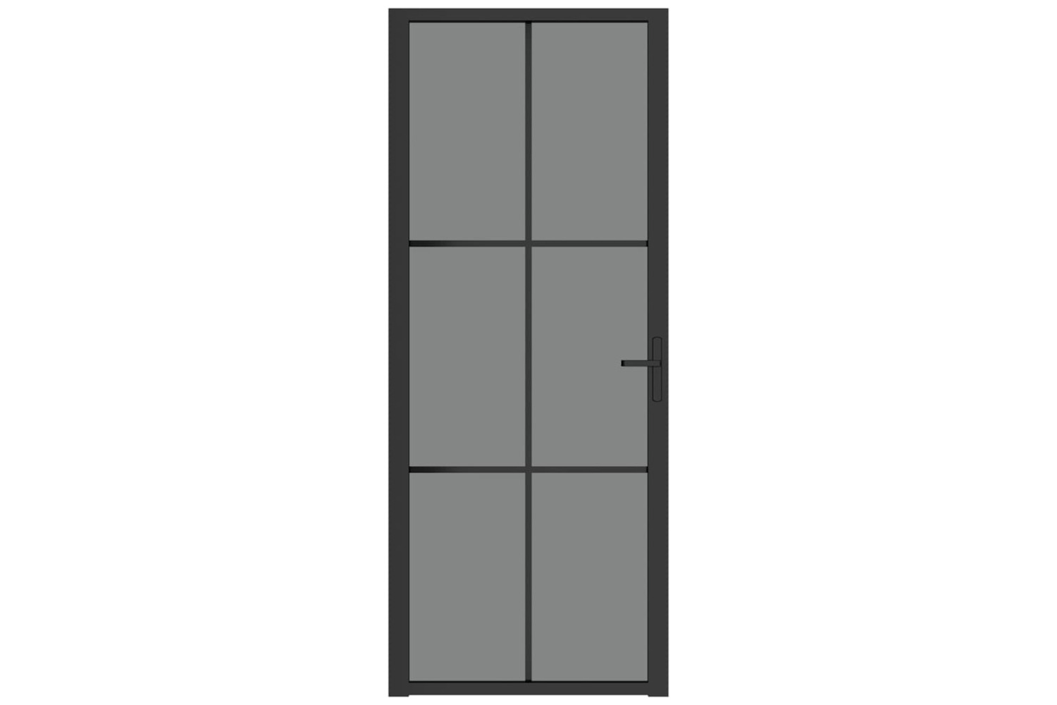 vidaXL 350565 Interior Door 83x201.5cm Black Esg Glass And Aluminium
