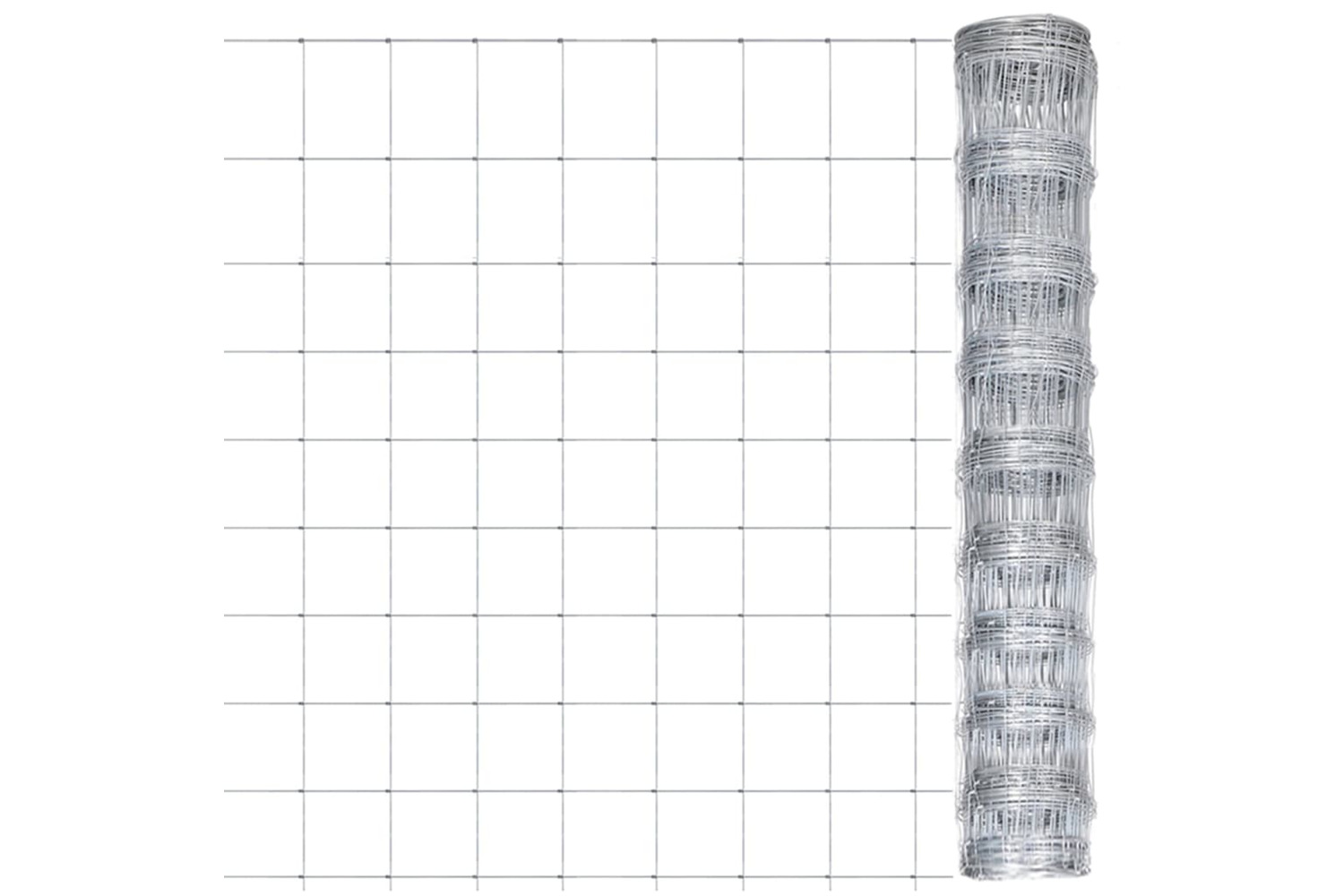 vidaXL 149512 Garden Fence Galvanised Steel 50x1 M Silver