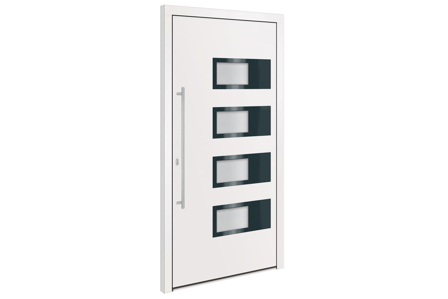 vidaXL 3157065 Front Door White 100x200cm Aluminium And Pvc