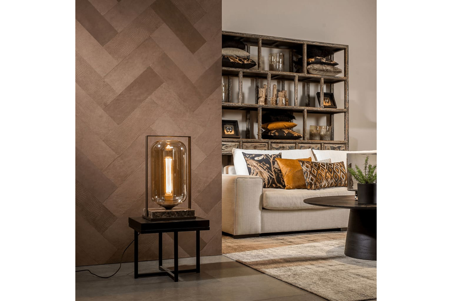 Wallart 440934 Leather Tiles Stubbs Smokey Taupe 16 Pcs