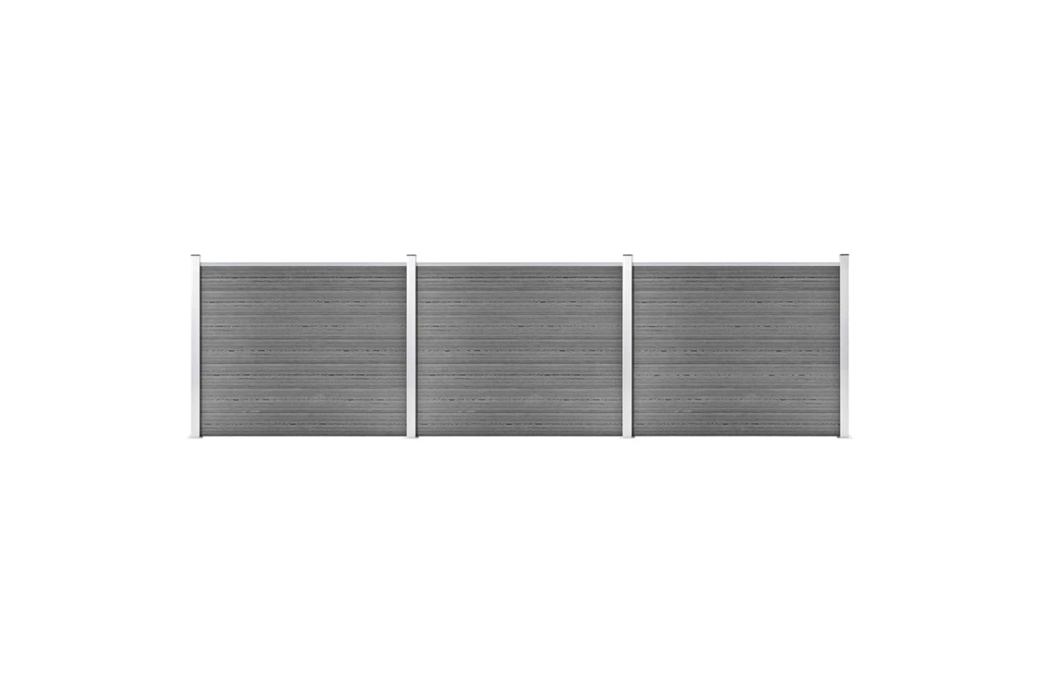 vidaXL 3070456 Fence Panel Set Wpc 526x146cm Grey