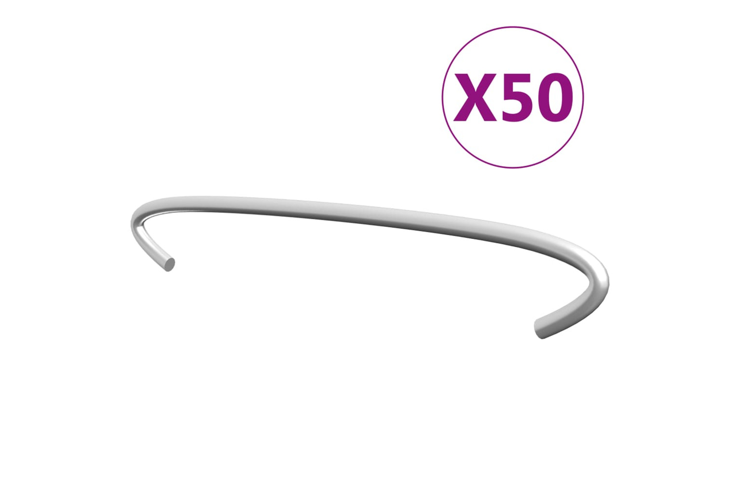 vidaXL 145617 Gabion Hooks 50 Pcs Galvanised Steel 15cm