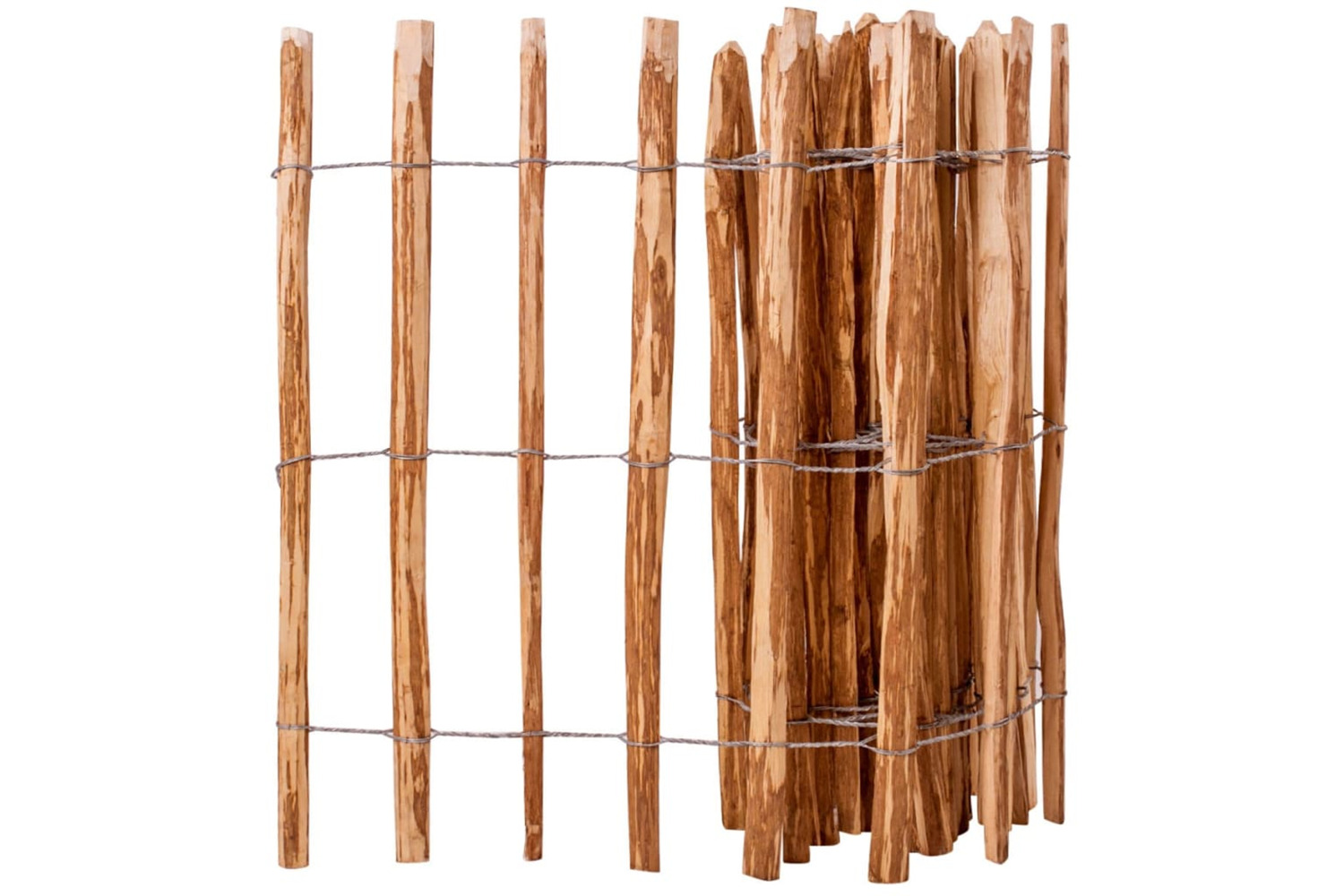 vidaXL 43137 Picket Fence Hazel Wood 90x500cm