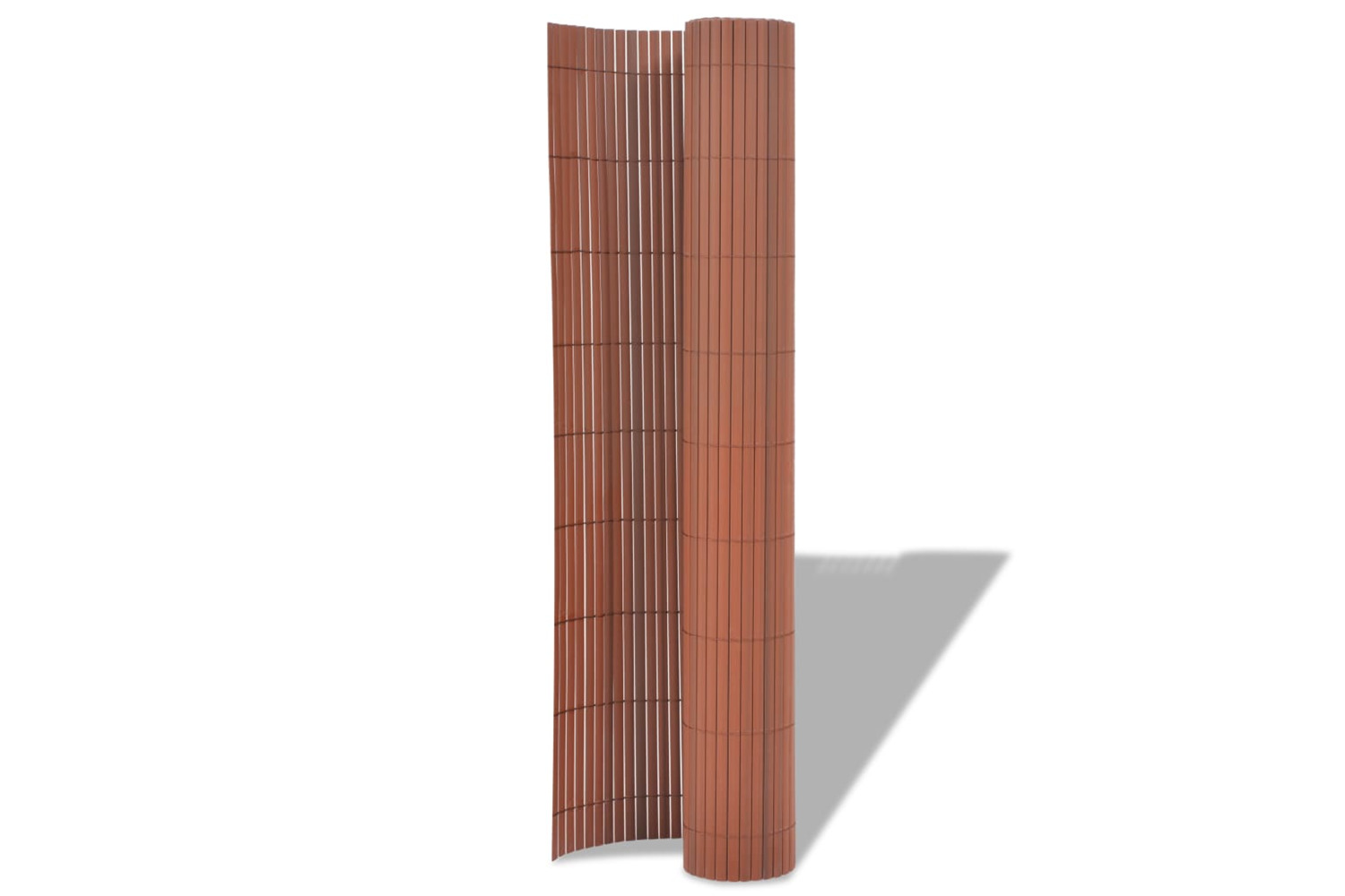 vidaXL 43630 Double-sided Garden Fence Pvc 90x500cm Brown