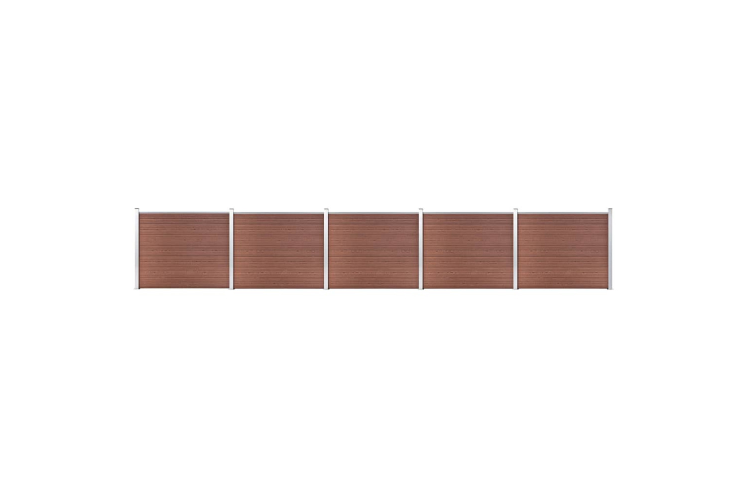 vidaXL 3070454 Fence Panel Set Wpc 872x146cm Brown