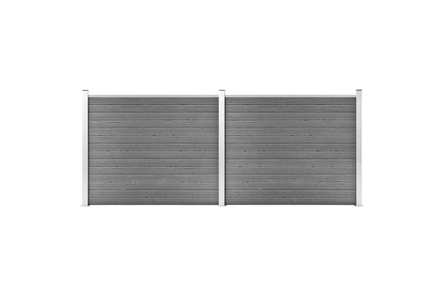 vidaXL 3070455 Fence Panel Set Wpc 353x146cm Grey