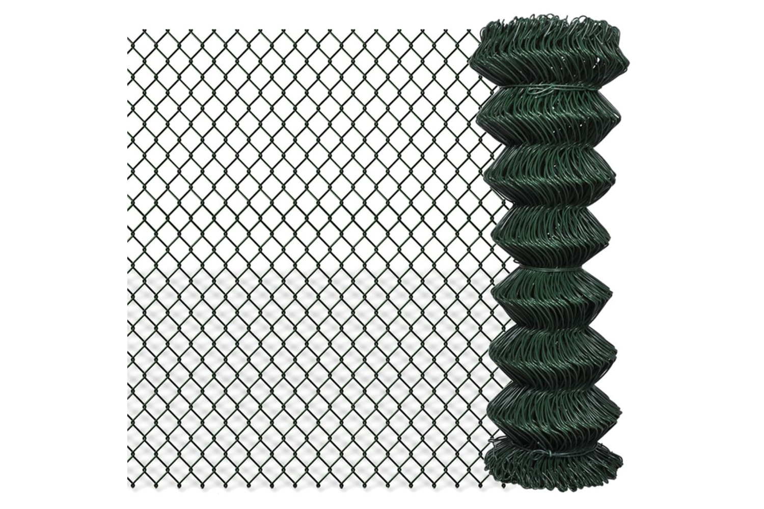 vidaXL 140345 Chain Link Fence Steel 1,25x15 M Green
