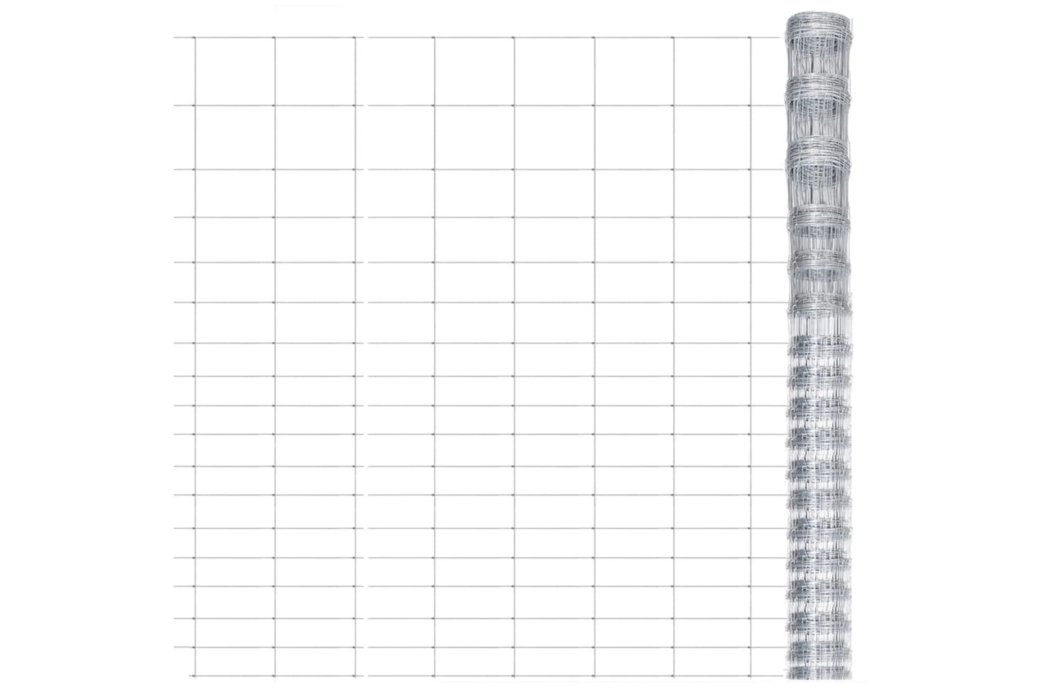 vidaXL 149503 Garden Fence Galvanised Steel 50x1.25 M Silver