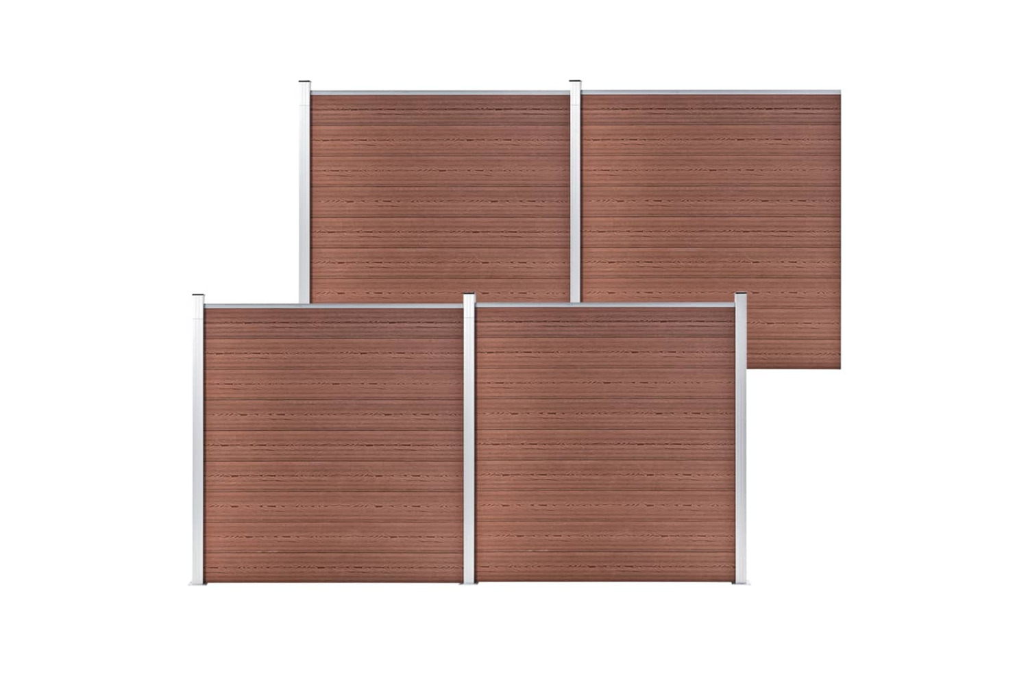 vidaXL 3053209 Garden Fence Wpc 699x186cm Brown