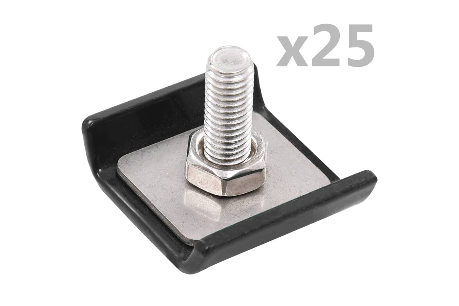 vidaXL 144498 Grid Mat Connector 25 Sets Anthracite