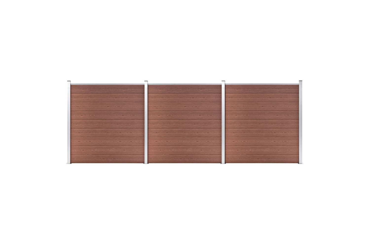 vidaXL 3053208 Garden Fence Wpc 526x186cm Brown