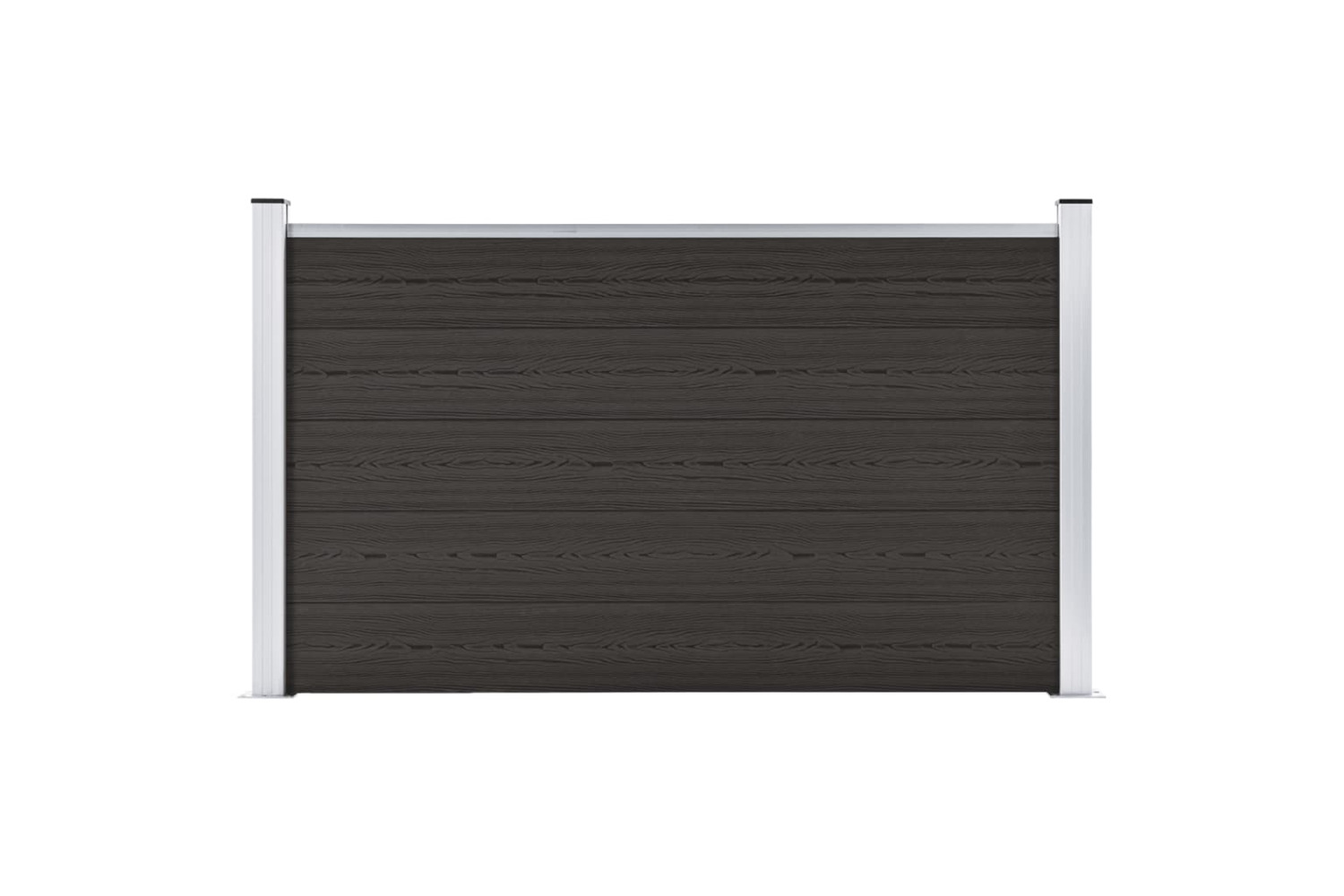 vidaXL Fence Panel Wpc 180x105cm Black