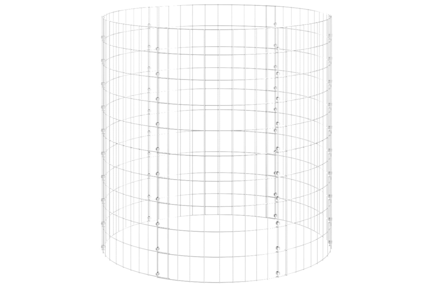 vidaXL Circular Gabion Pole Galvanised Steel 100x100cm