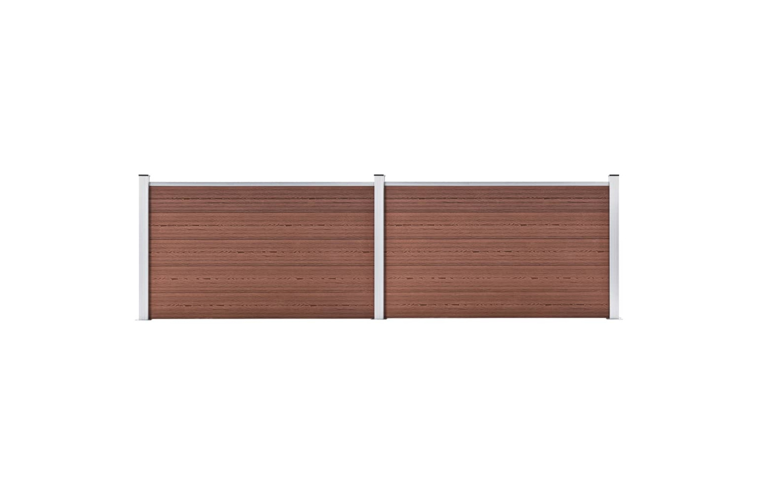 vidaXL Garden Fence Wpc 353x106cm Brown