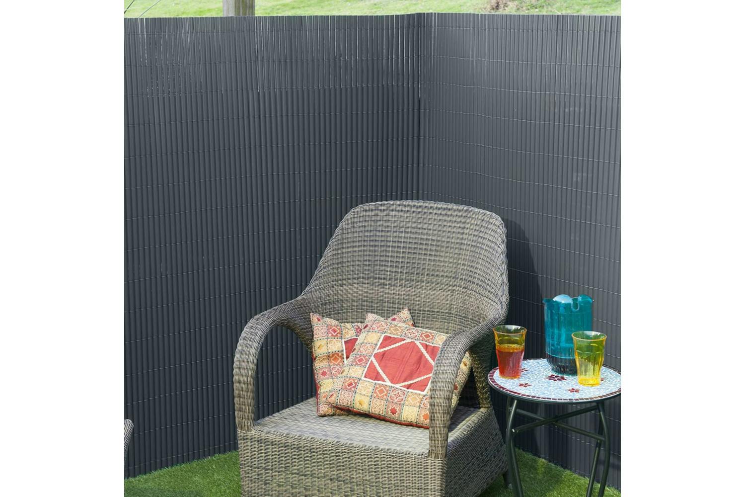 Nature 428522 Double Sided Garden Screen Pvc 1.5x3m Anthracite