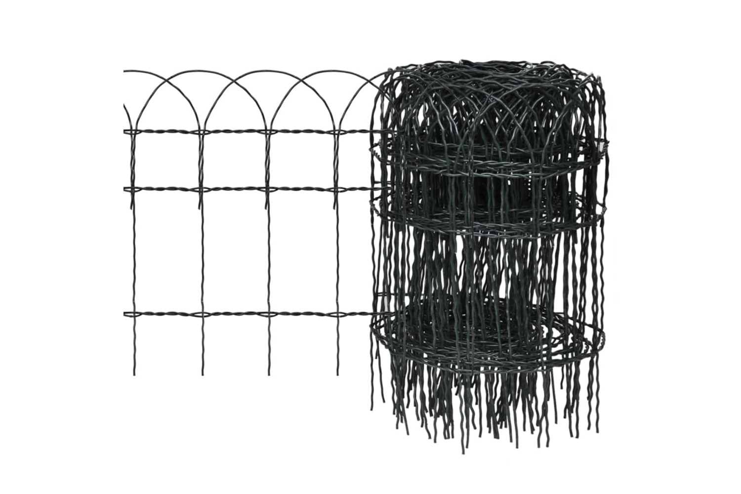 vidaXL 141071 Garden Border Fence Powder-coated Iron 10x0.4 M