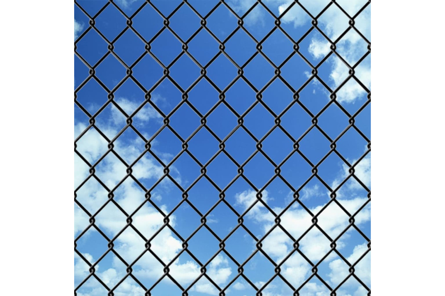 vidaXL 142430 Chain Link Fence Steel 25x1.25 M Grey