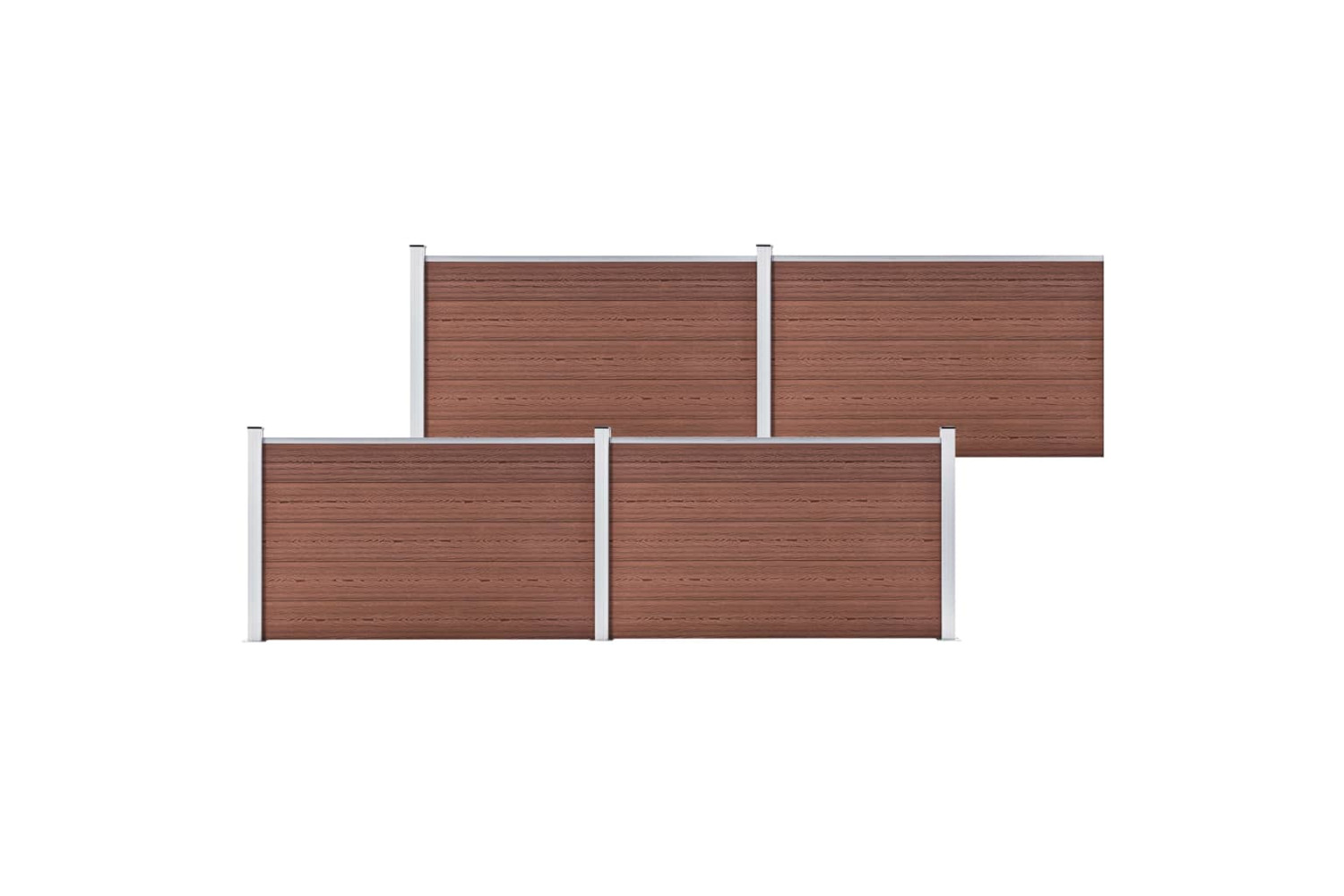 vidaXL 3053245 Garden Fence Wpc 699x106cm Brown