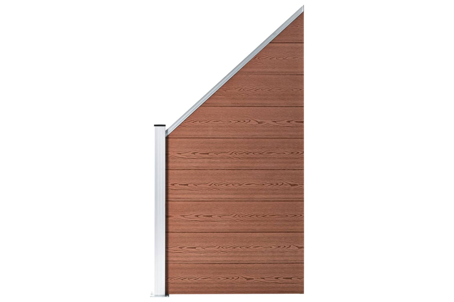vidaXL 49070 Fence Panel Wpc 95x(105-180)cm Brown