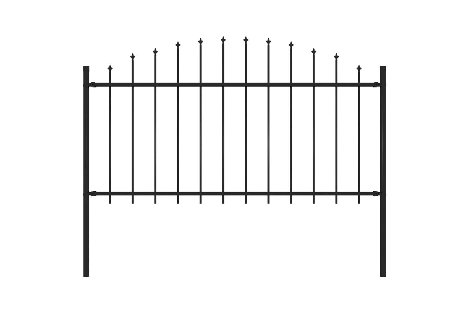 Vidaxl 144943 Garden Fence With Spear Top Steel