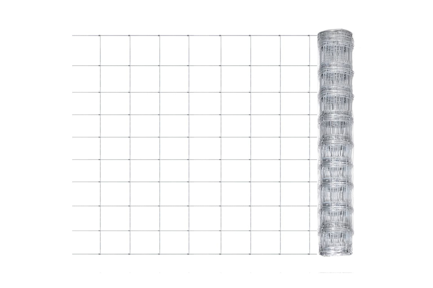 vidaXL 149513 Garden Fence Galvanised Steel 50x1 M Silver