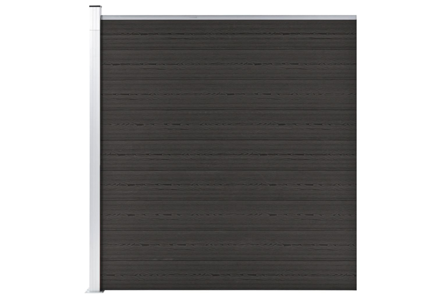 vidaXL Fence Panel Wpc 175x186cm Black