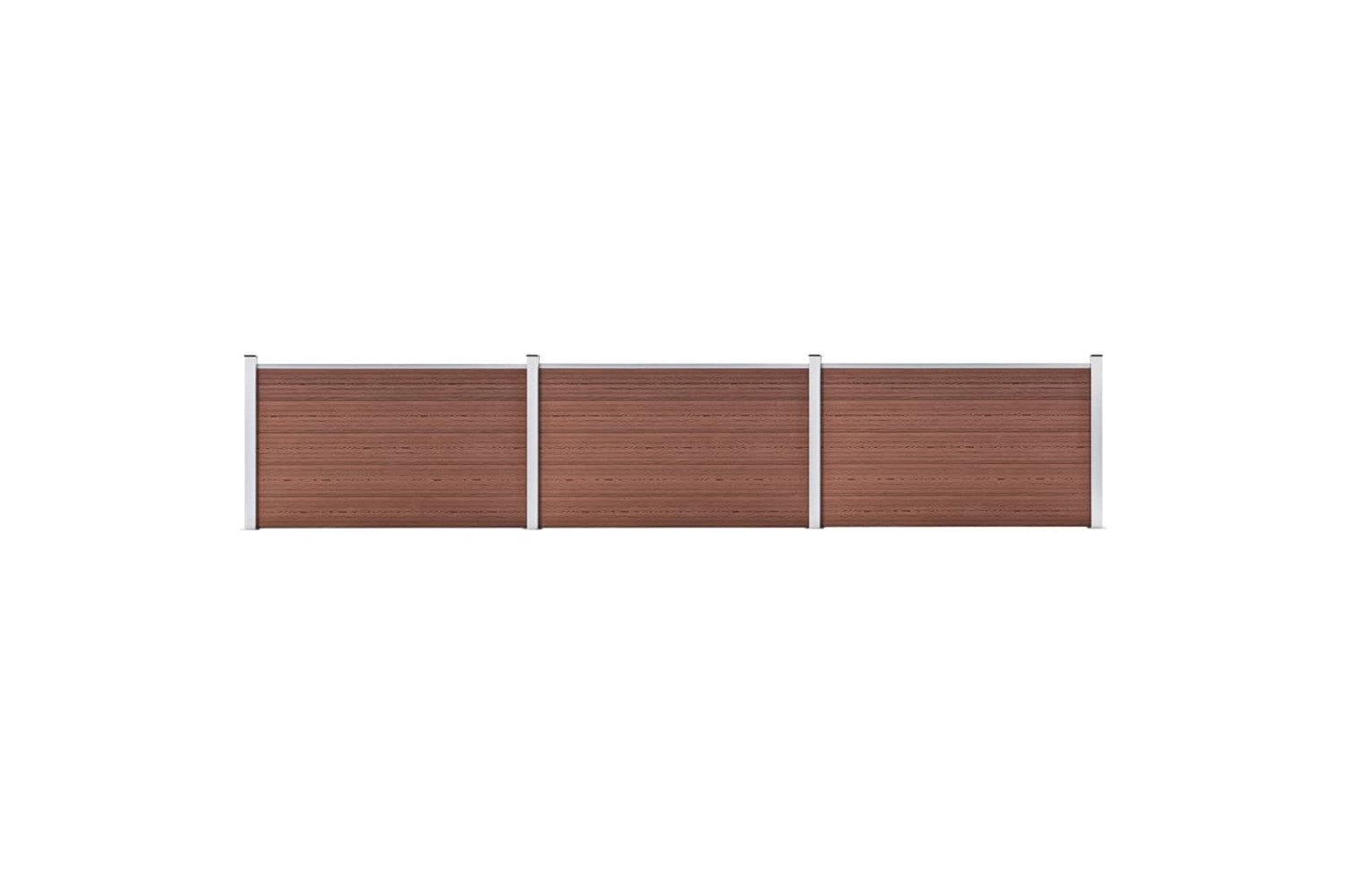 vidaXL Garden Fence Wpc 526x106cm Brown