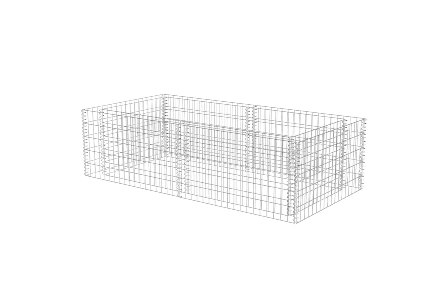 Vidaxl Gabion Planter Galvanised Steel 180x90x50 Cm