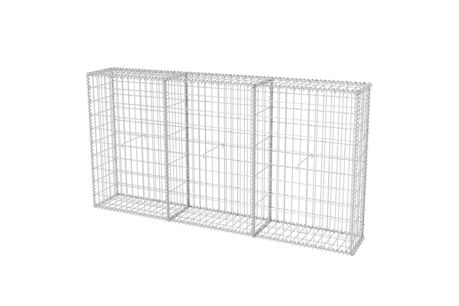 vidaXL 142548 Gabion Basket Galvanised Steel 200x30x100cm