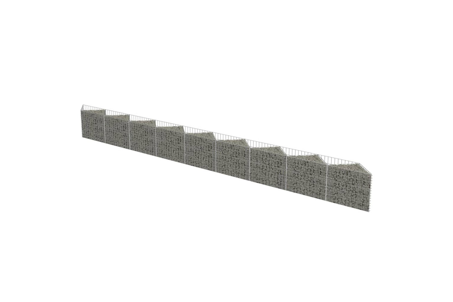 vidaXL 143574 Gabion Wall Galvanised Steel 630x30x50cm