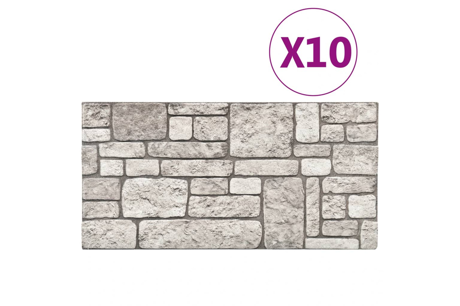 vidaXL 332929 3d Wall Panels With Grey Brick Design 10 Pcs Eps