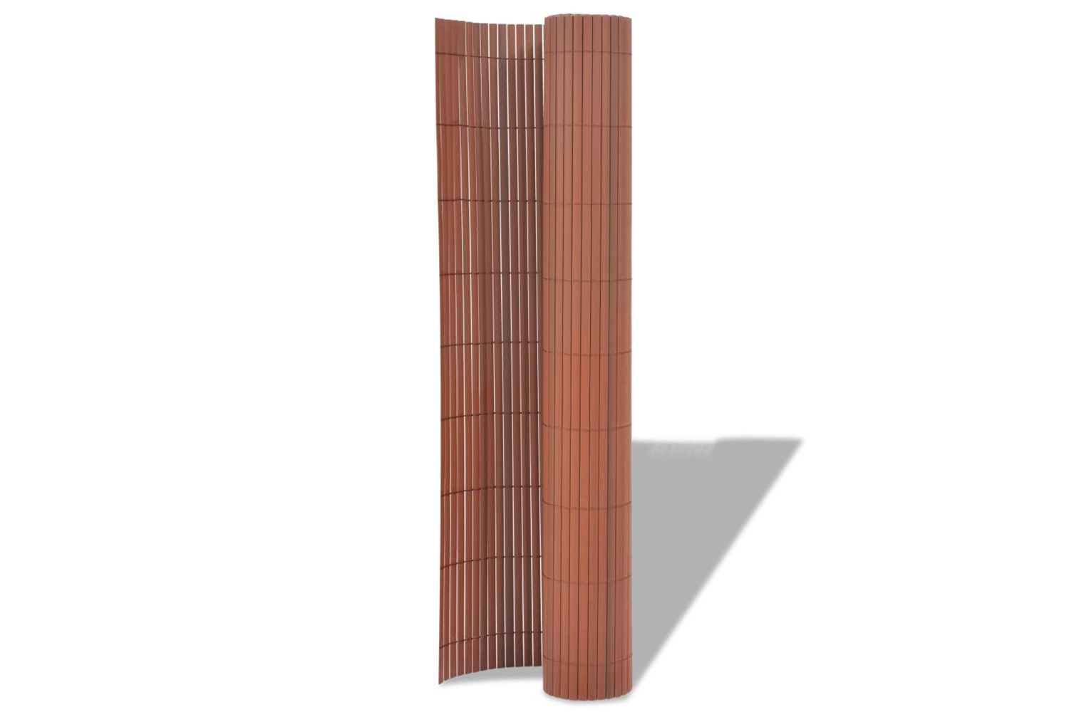 vidaXL 43625 Double-sided Garden Fence Pvc 90x300cm Brown