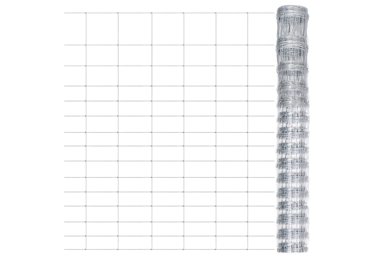 vidaXL 149516 Garden Fence Galvanised Steel 50x1.6 M Silver