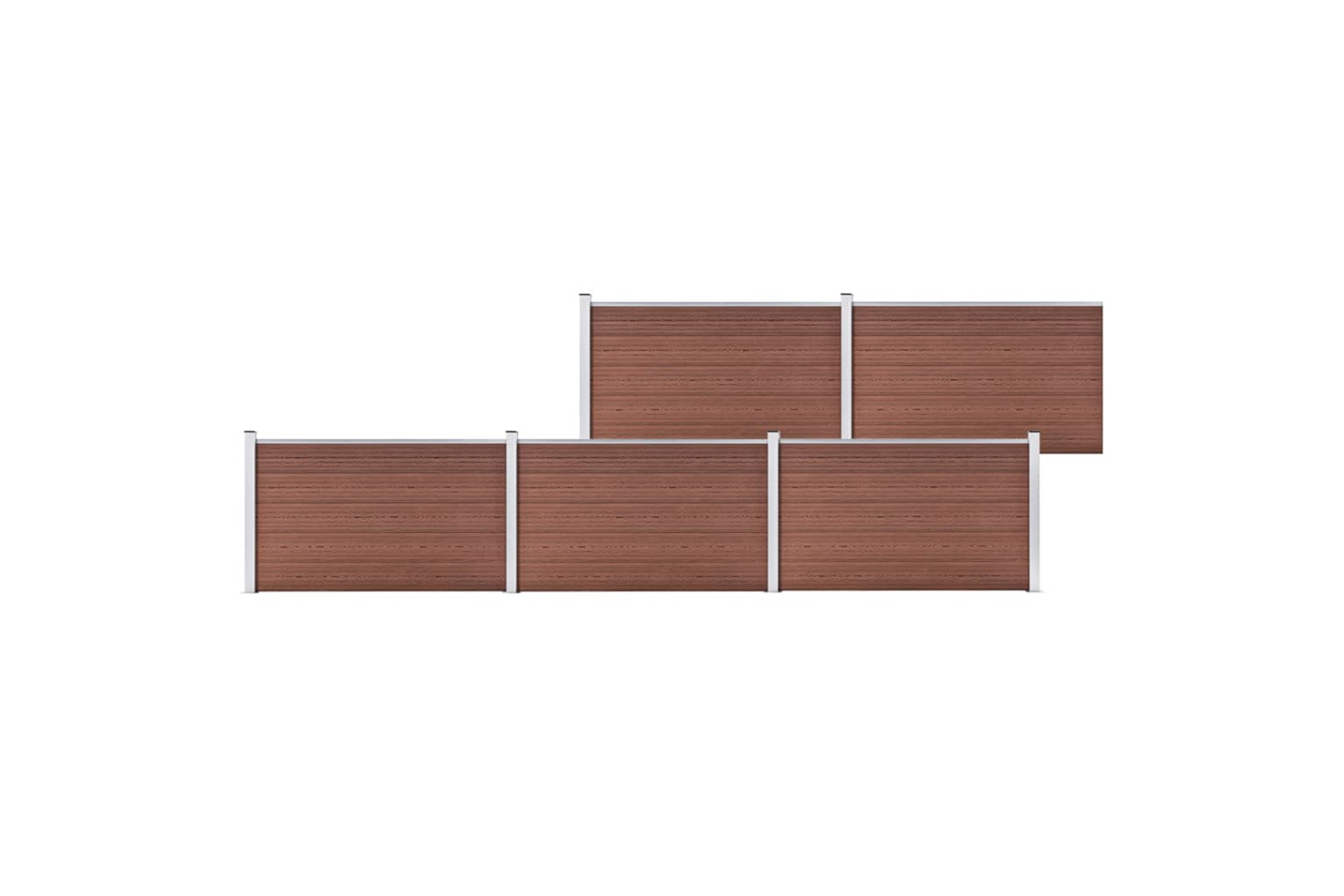 vidaXL Garden Fence Wpc 872x106cm Brown