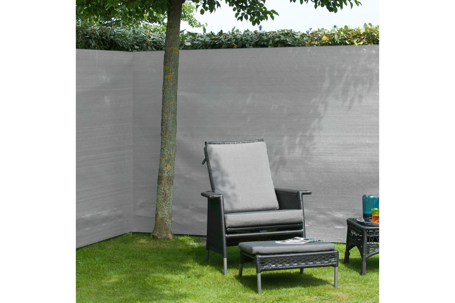 Nature 428524 Garden Sight Break Fencing Pe 1.2x5m Grey