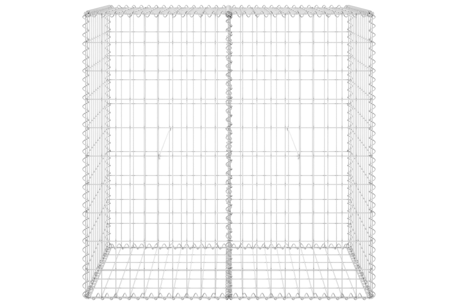 vidaXL 147813 Gabion Wall With Covers Galvanised Steel 100x60x100cm